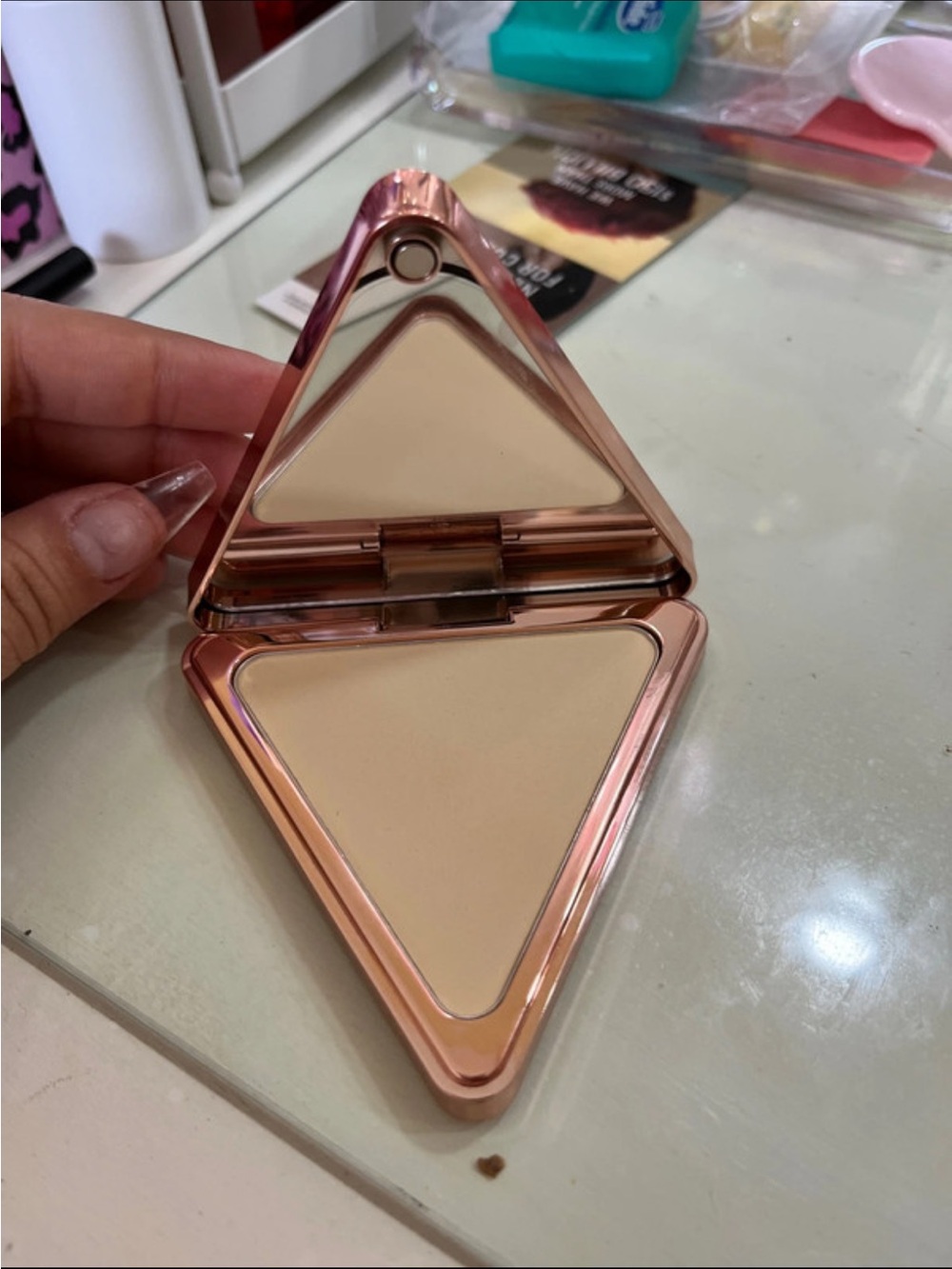 Pressed Setting Powder Compact - Rose Gold - Unbranded